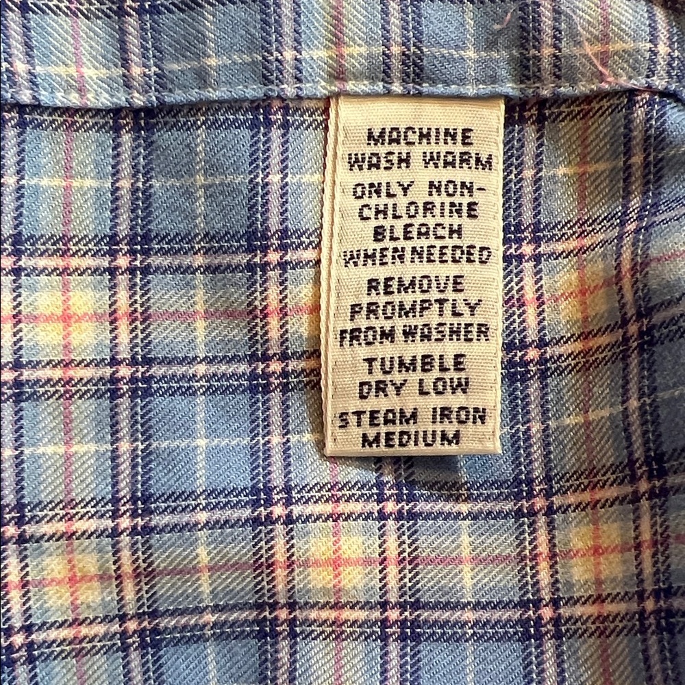 Ralph‎ Lauren Blake XL Blue Plaid Button Down Shirt Pink Pony - Picture 7 of 8